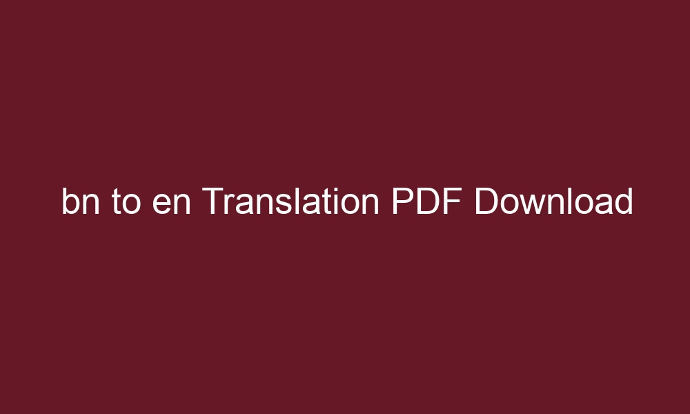 bn to en translation pdf download 5431