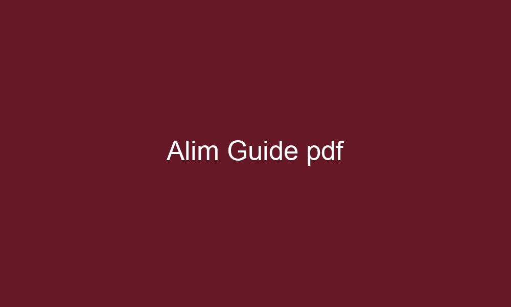 alim guide pdf 5752