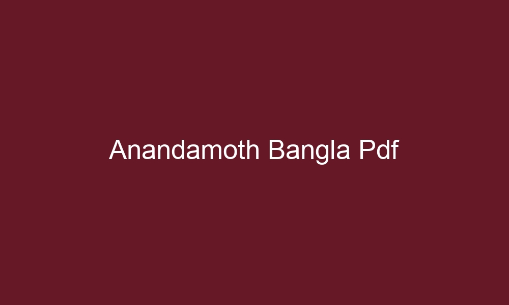 anandamoth bangla pdf 5662 1