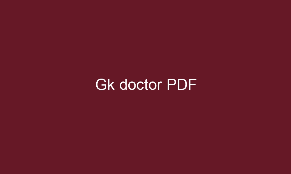 gk doctor pdf 5697 1