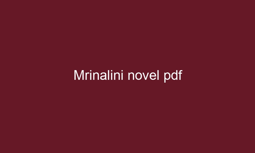 mrinalini novel pdf 5761