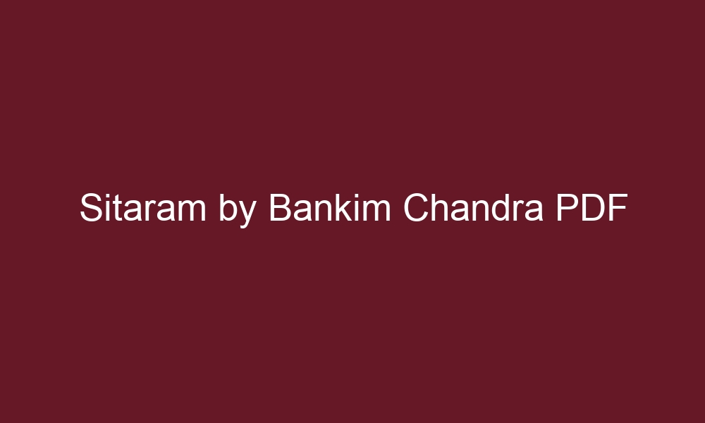 sitaram by bankim chandra pdf 5790 1